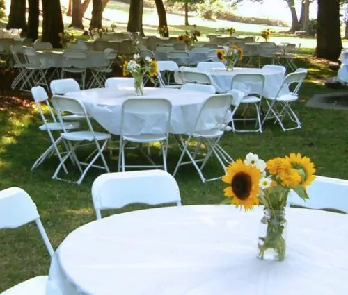 Tables and Chairs for outdoor parties