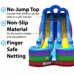 18' High Double Fun Dual Lane Water Slide - Jumptastic