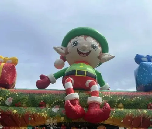 Elf Holiday Bounce House with Slide