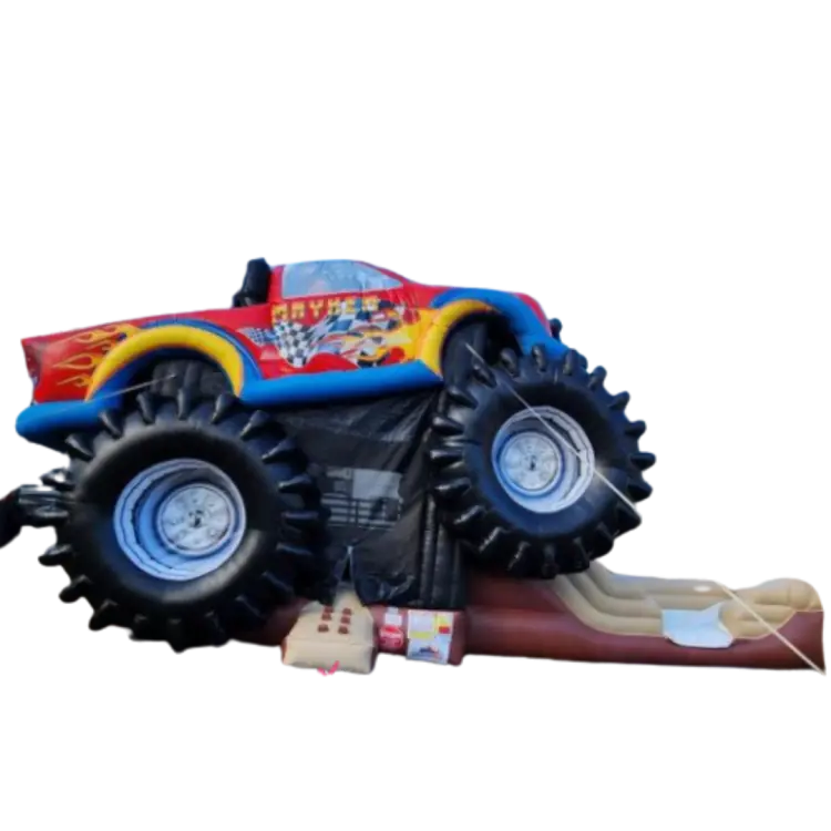 Monster Truck Deluxe XL Bounce and 15' Slide