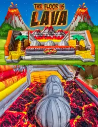 The Floor is Lava Wipeout Game - Jumptastic