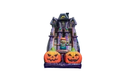 24' Dual Lane Haunted Mansion Slide - Jumptastic