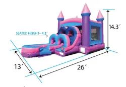 Pink Princess Bounce and Slide Combo - Jumptastic