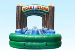 36' Rocky Island Dual Lane Slip N Slide - Jumptastic