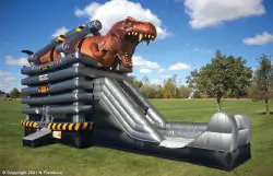 T-Rex XL Bounce and 15' Slide - Jumptastic