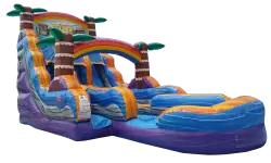 18' Tiki Plunge Dual Lane Water Slide