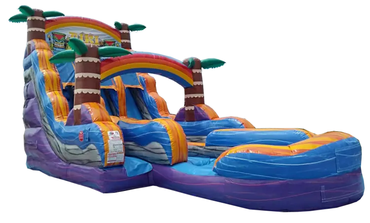 18' Tiki Plunge Dual Lane Water Slide