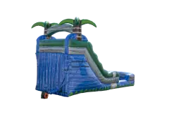 15' Blue Crush Dual Lane Water Slide - Jumptastic